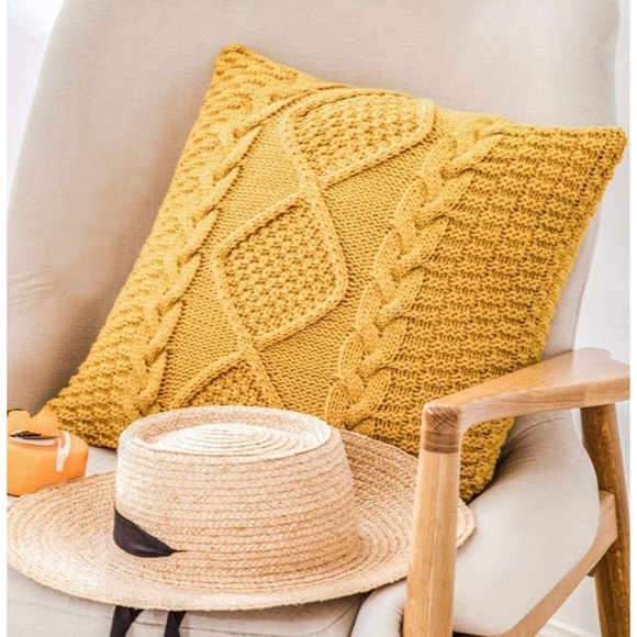 White Trendy Cable Knit Textured Decorative Throw Pillow Case for Couch/Sofa/Bed - Picture 5 of 8